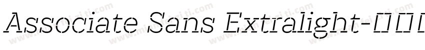 Associate Sans Extralight字体转换